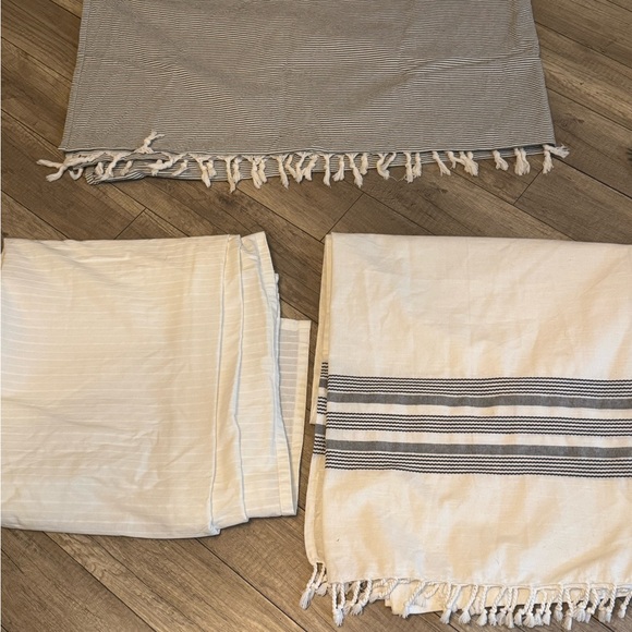 2 threshold shower curtains & 1 hearth and hand - Picture 1 of 1